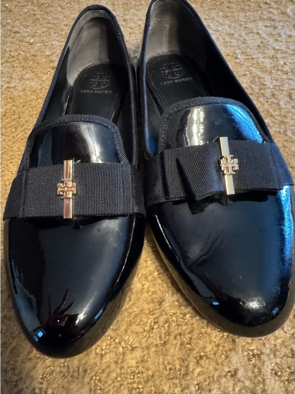 Tory Burch Chandra Loafer with gold accents 
Size 9